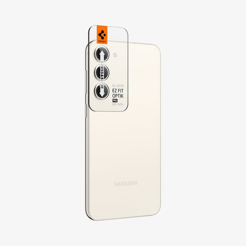 AGL05950 - Galaxy S23 Ultra EZ Fit Optik Pro Lens Protector in black showing the device