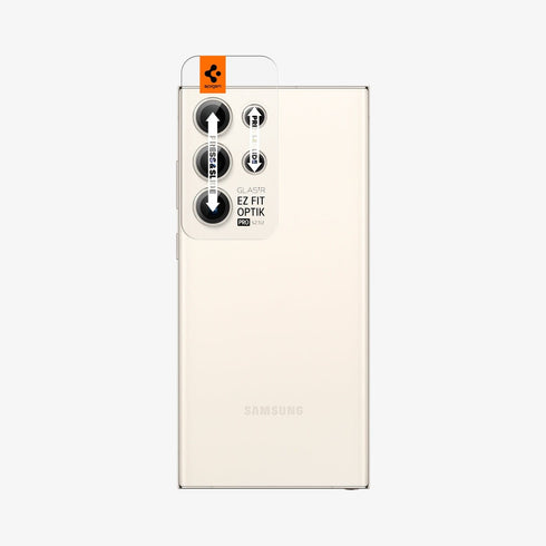 AGL05950 - Galaxy S23 Ultra EZ Fit Optik Pro Lens Protector in black showing the device