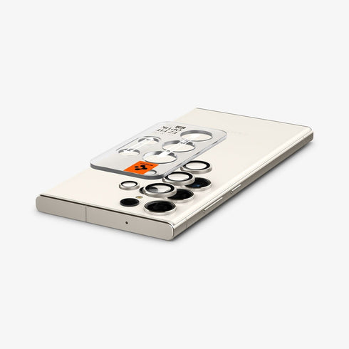 AGL05950 - Galaxy S23 Ultra EZ Fit Optik Pro Lens Protector in black showing the device