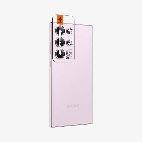 AGL05950 - Galaxy S23 Ultra EZ Fit Optik Pro Lens Protector in black showing the device