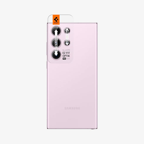 AGL05950 - Galaxy S23 Ultra EZ Fit Optik Pro Lens Protector in black showing the device